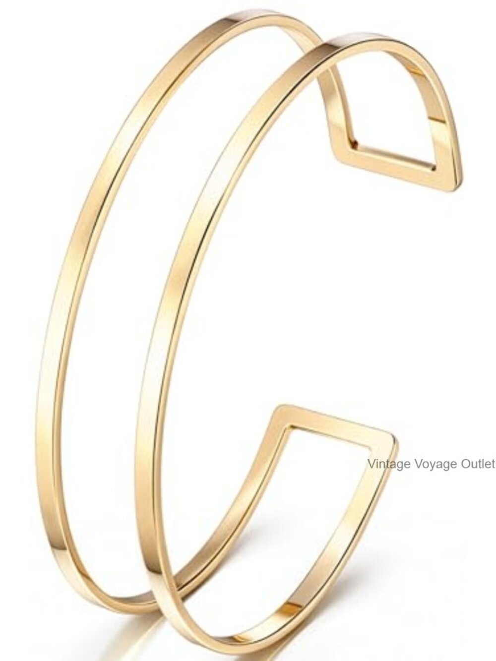 14K Gold Plated Arm Cuff Adjustable Open Upper Arm Bracelet Waterproof Non